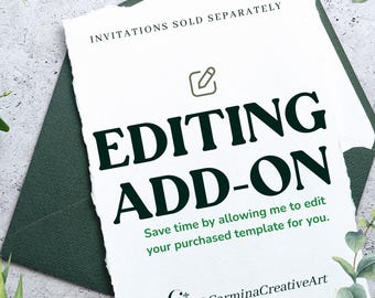 Complemento de edición / Servicio de personalización de invitaciones / Personalización de texto para plantillas de Canva / Entrega rápida en 24 horas / Edito por ti