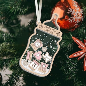 Baby&#39;s First Christmas Ornament 2025, Baby 1st Christmas Ornament, Custom New Baby Gift, 4D Shake Babies Ornament, Baby Keepsake