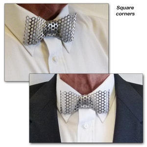 Metal Regular Bow Tie, Aluminum, Perforated 3/16 5 mm Holes Square corners