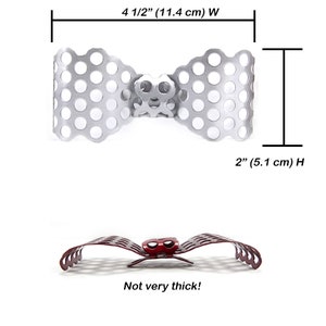 Metal Regular Bow Tie, Steel, Perforated 1/4 6 mm Holes image 3