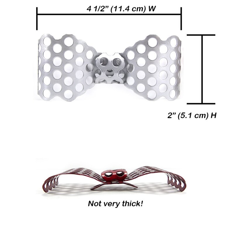 Metal Regular Bow Tie, Steel, Perforated 1/4 6 mm Holes image 3