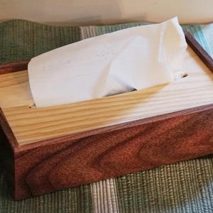 Tissue box Cover in Walnut wood