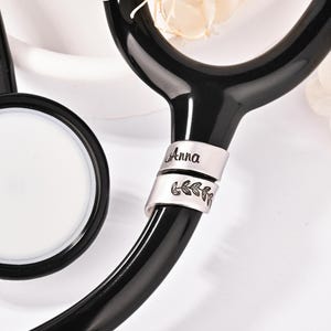 RN Stethoscope ID Tag, Personalized Stethoscope Name Tag, Stethoscope Charms for Nurse Doctor