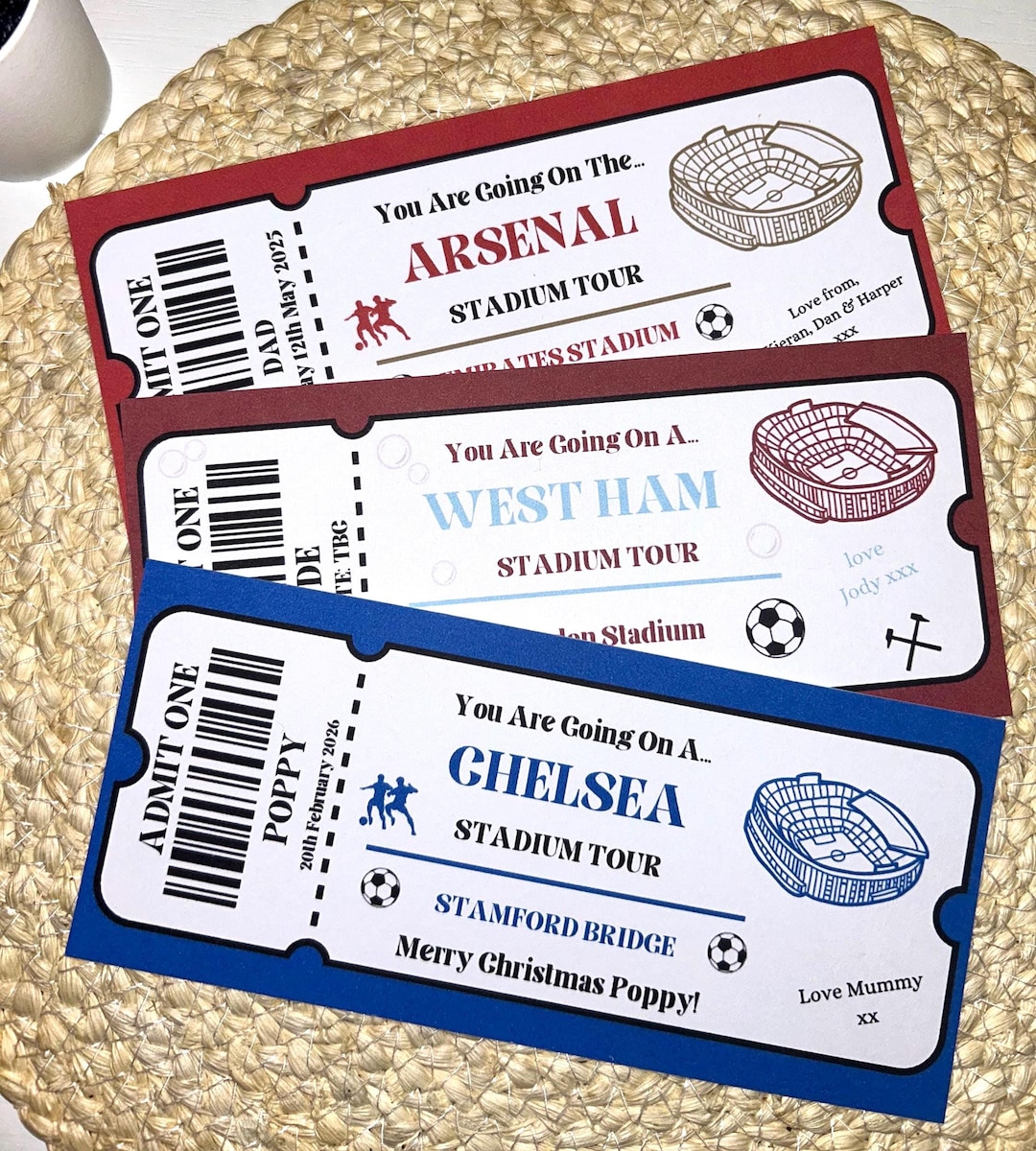 Personalised Stadium Tour Ticket - Etsy UK