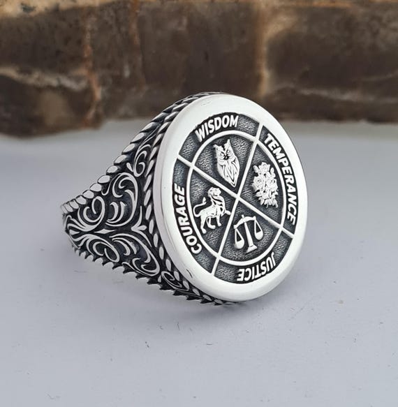 Master Mason Handmade Sterling Silver Men Signet Ring