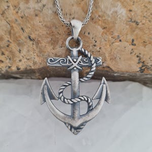 Anchor Pendant Necklace: Nautical Silver Jewelry for Men & Women