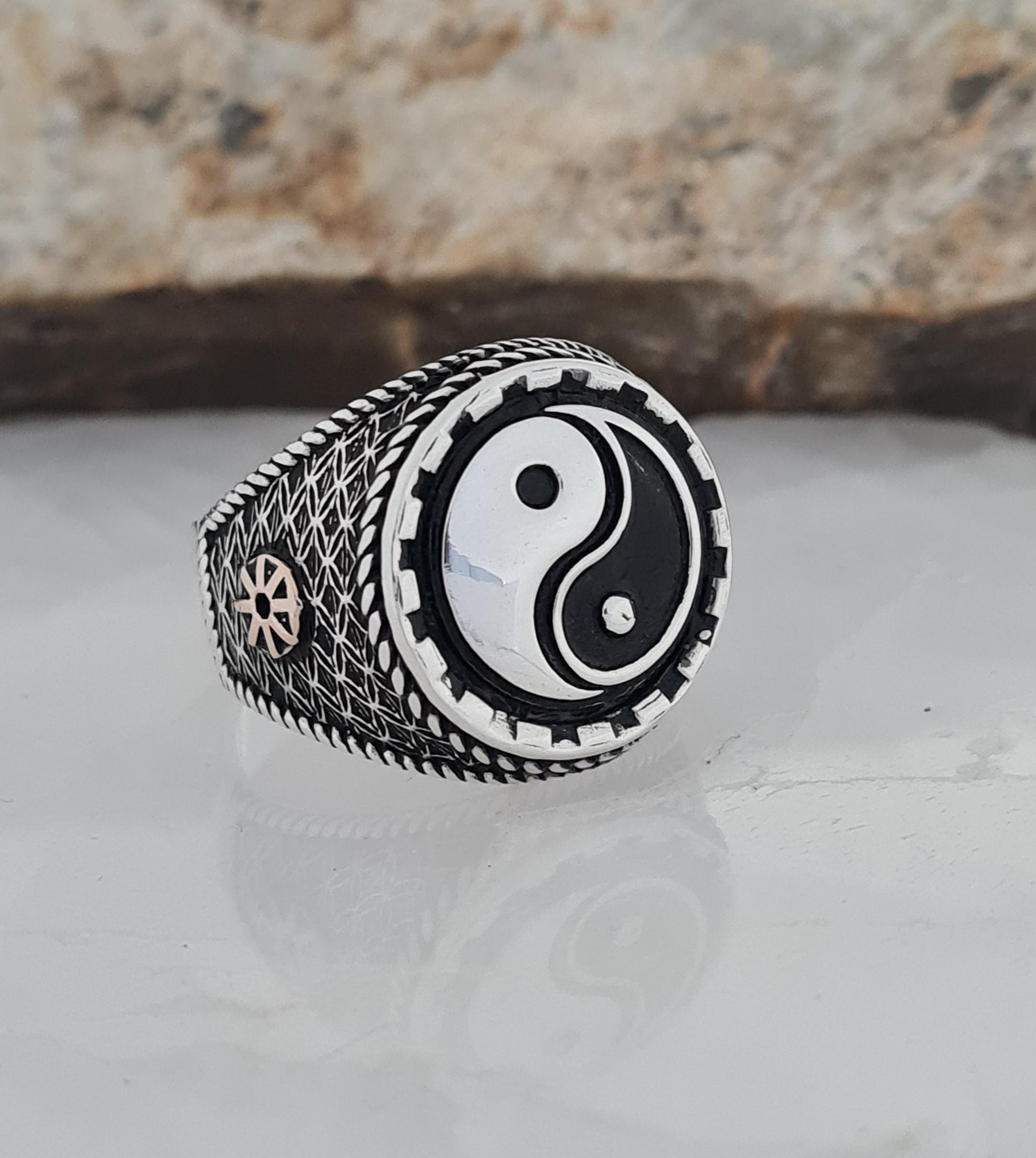 陰と陽のリング - Etsy 日本
