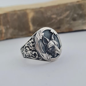Handcrafted Sterling Silver Fox Ring - Unique 3D Design with Intricate Patterns, Artisan Jewelry, Perfect Animal Lover Gift!