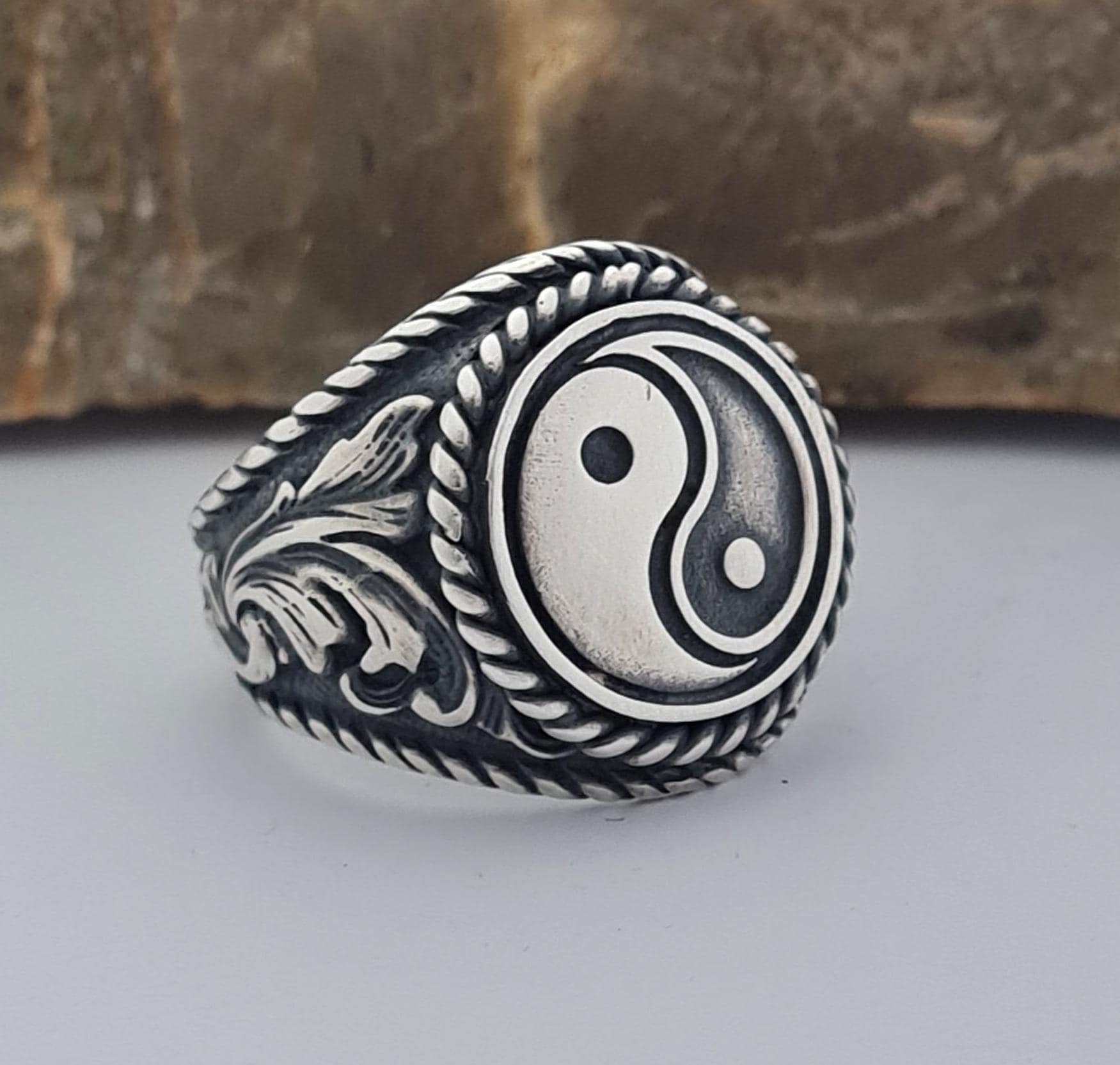 Yin Yen「陰陽」リング シルバー925 Mexico Vintage 925 Sterling Silver Mexico Ring Size 5 Yin Yang