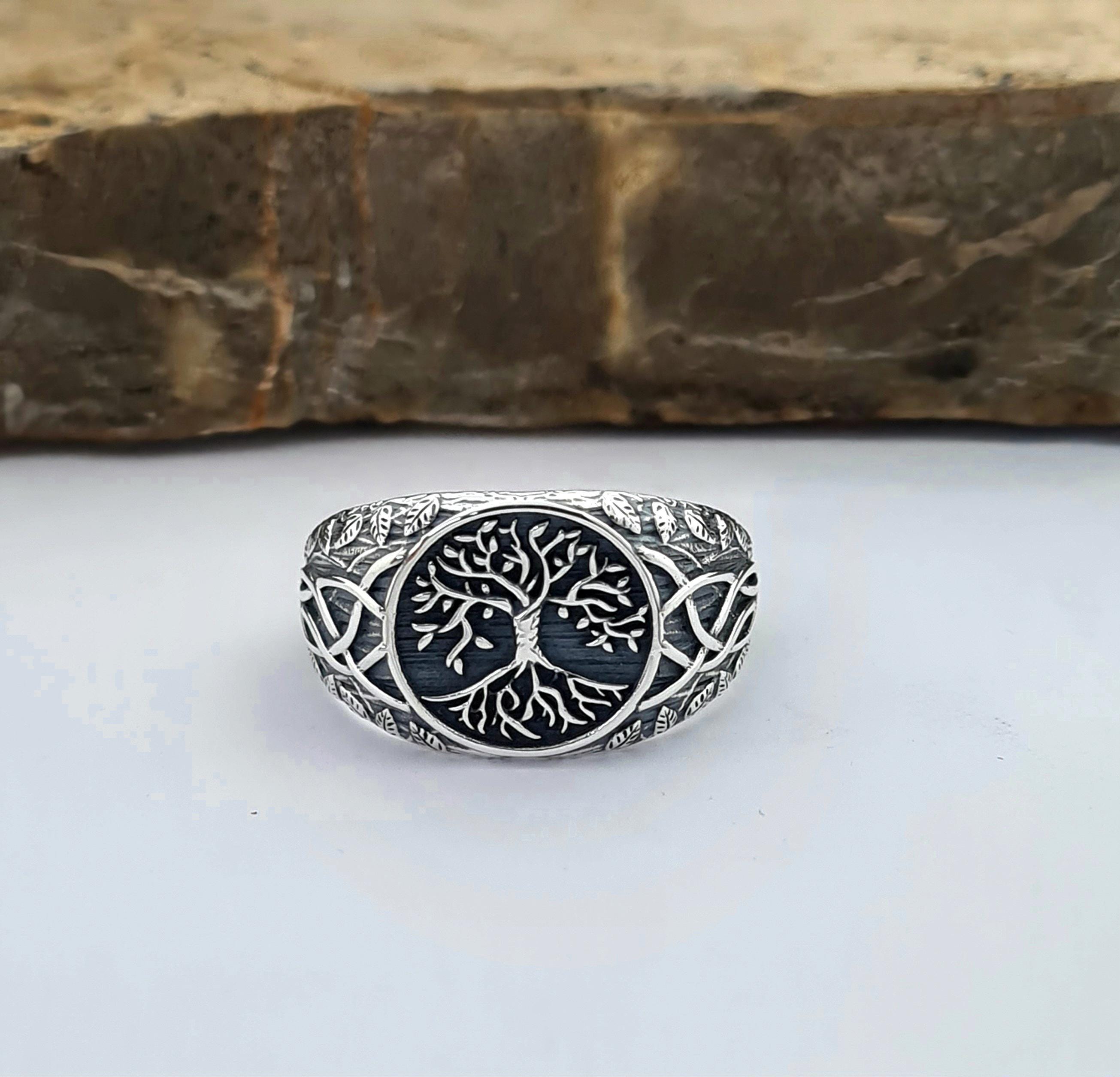 Handmade Sterling Silver Tree of Life Ring: Celtic Spiritual Jewelry - Etsy