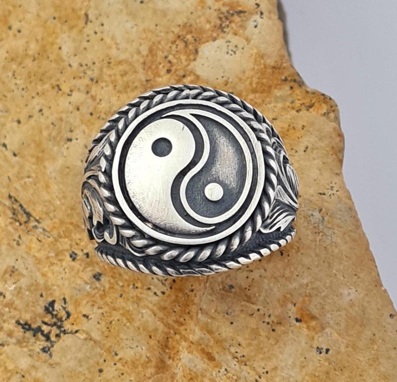 Handmade Sterling Silver Yin Yang Ring: Boho Spiritual Jewelry - Etsy