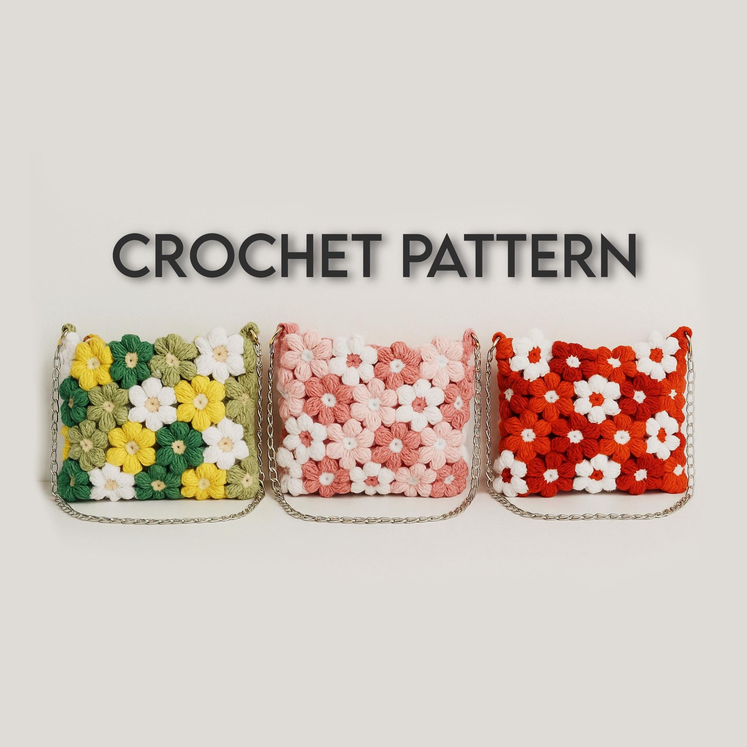 Crochet BAG Pattern Puff Flower Crochet Bag