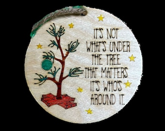 Hand Painted Wood Christmas Ornament