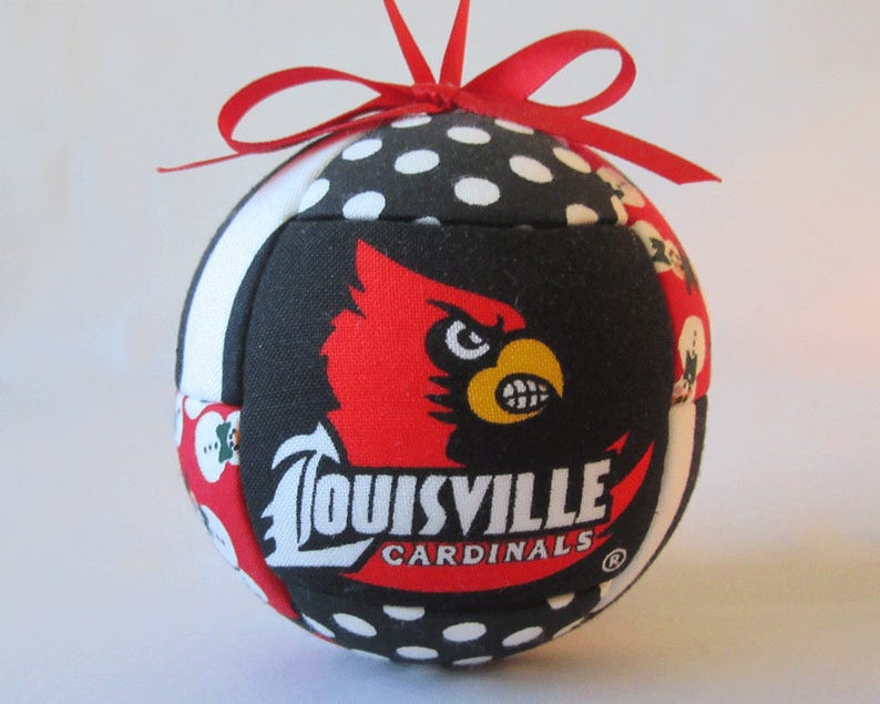 Gifts For Her or Him Sports Fan Red /& Black Ornament by CraftCrazy4U Louisville Kentucky Christmas Ornament Collectible Home Decor