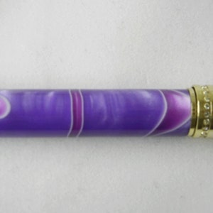 Pen in Princess Purple Passion, 24kt Gold Feminine Swarovski Crystals, Handcrafted Pen, Perfect Writing Instrument for Her by CraftCrazy4U image 2