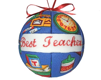 Best Teacher Christmas Ornament, Gifts For Her or Him, Gifts Under 25, Tree Ornament, Birthday Gift, School Teacher Gifts by CraftCrazy4U