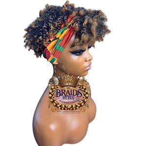 Afro Curly Headband Wig Lightweight wig Stylish wig for black women Easy to Wear headband wig cheap headband wigs