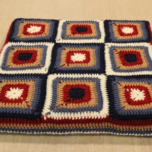 Crochet Pattern for Square Floor Pillow, Meditation Cushion Pattern, Crochet Pattern for Pet Bed, Crocheted Cushion Pattern
