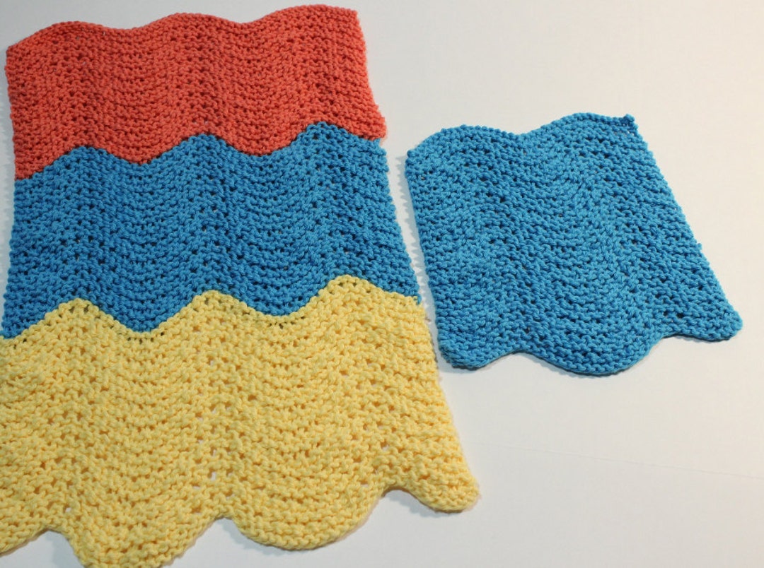 Knitted Dish Towel Pattern, Knitting Pattern for Hand Towel and