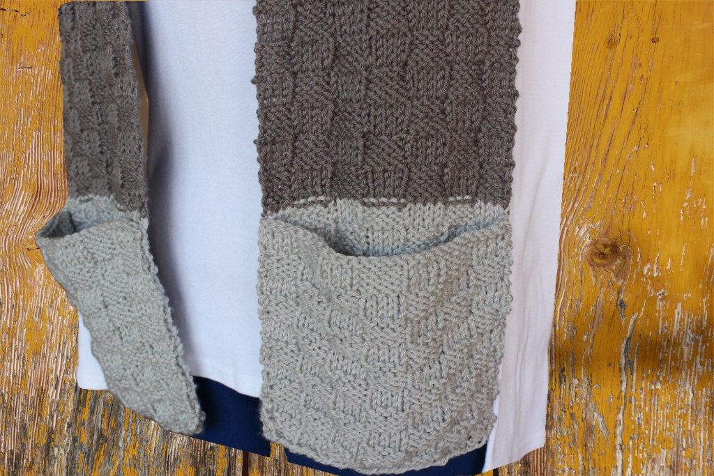 Knitting Pattern for Scarf With Pockets Easy to Knit - Etsy
