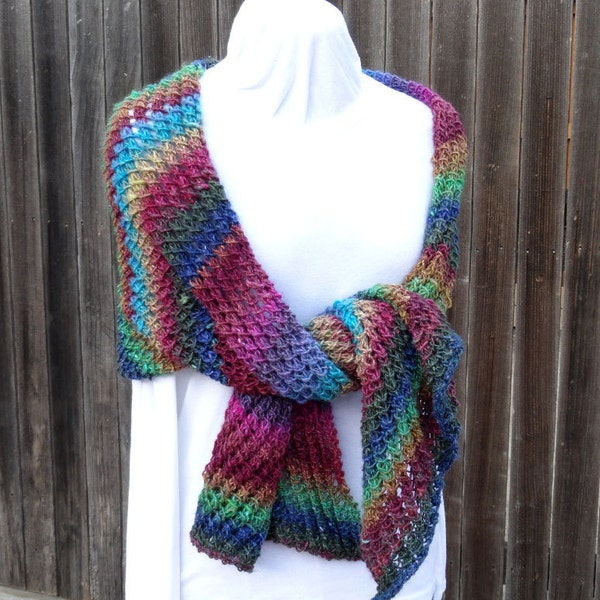 bias knit shawl