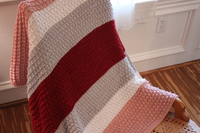 Knitting Pattern for Lap Blanket, Knit Pattern for Small Blanket, Wheel