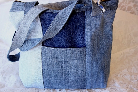 Patrones de costura para bolsos patron de costura para bolso de mezclilla tutorial de bolso de mezclilla reciclada idea de costura para jeans viejos patron de bolso de mezclilla Etsy Espana