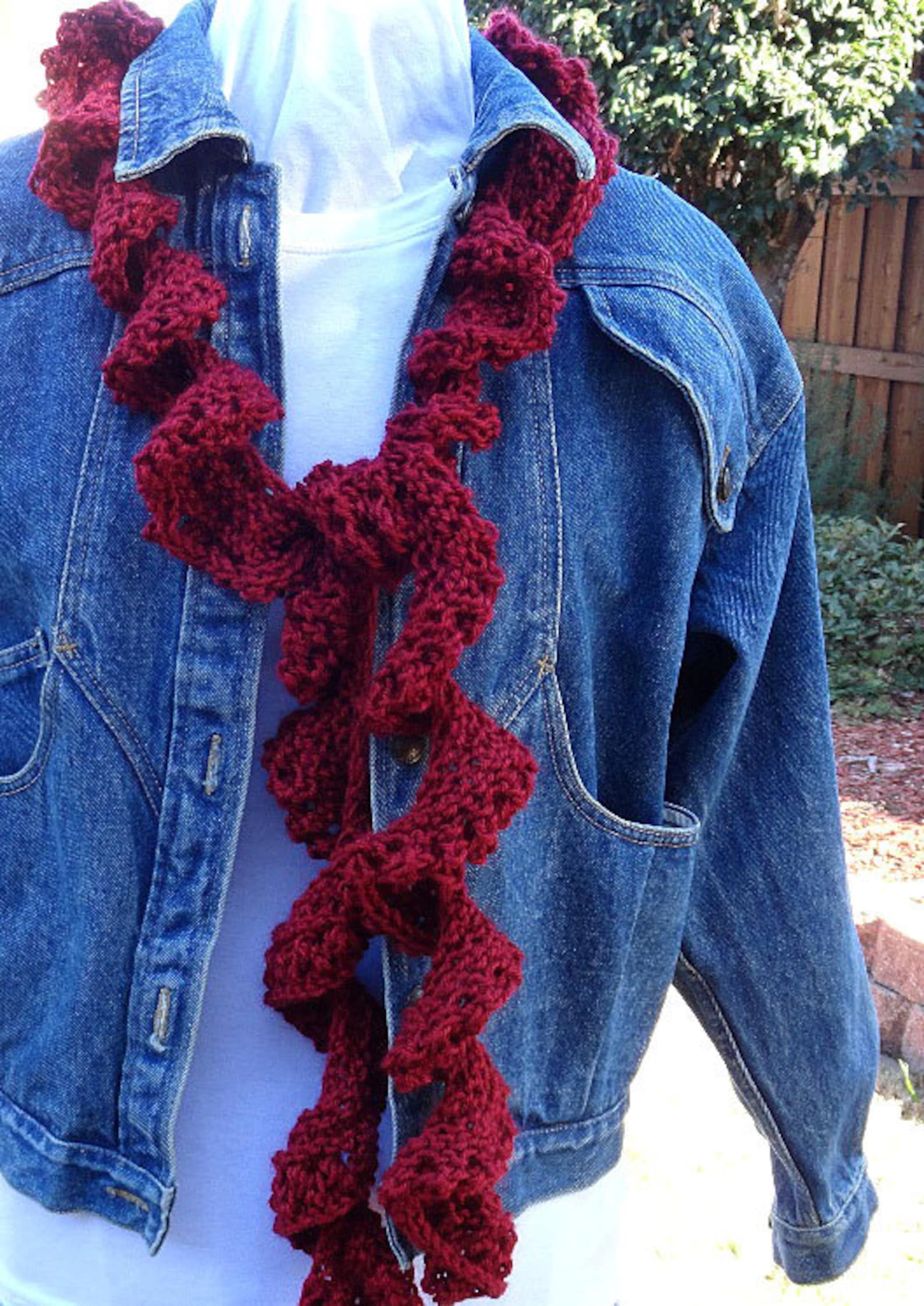 Knitting Pattern for Scarf Easy to Knit Spiral Scarf Pattern Etsy
