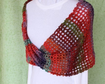 Crocheted Wrap Pattern, Crochet Cowl Pattern, Trellis Crochet Patterns, Crochet Pattern for Mobius Wrap, Easy to Crochet Patterns