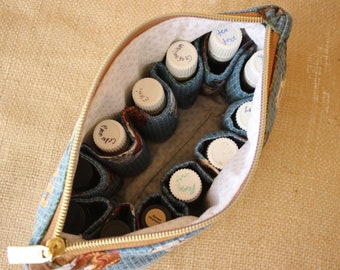 Sewing Pattern for Essential Oils Zippered Case, Essential Oil Bottle Holder Tutorial