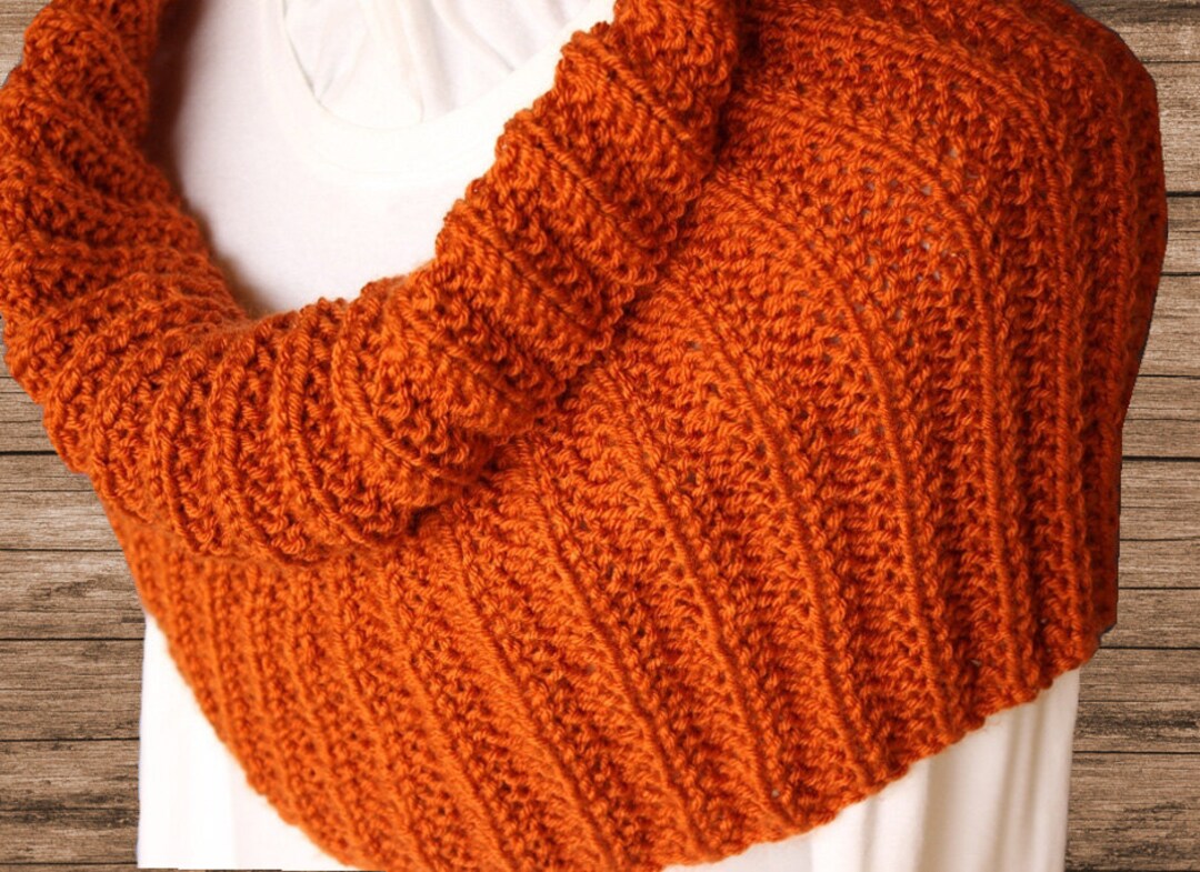 Pattern for Cowl Knit in Round, Knit Cowl Patterns, Rib Knitting