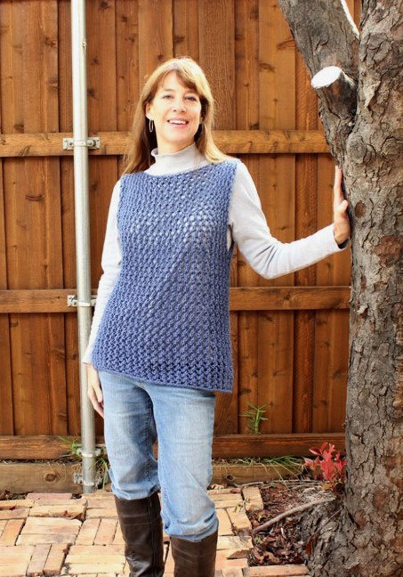 Knitting Pattern for Sweater Knitted Vest Pattern Easy Knit Etsy