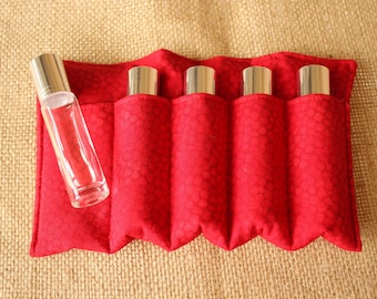 Sewing Tutorial for Roller Bottle Holder, Sewing Pattern for Essential Oil Roller Bottles, Roller Bottle Travel Case Pattern