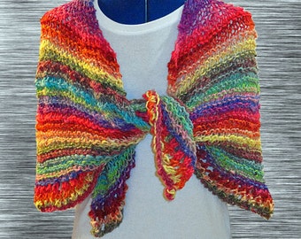 Easy Knit Prayer Shawl Pattern, Semi Circular Lace Edging (PDF Pattern)