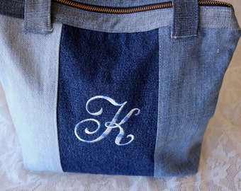 Sewing Pattern for Denim Purse, Recycled Denim Bag Tutorial