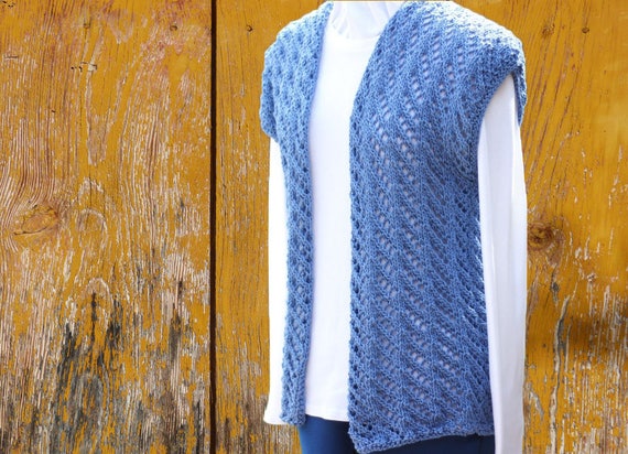 Knit Sweater Pattern Knitted Vest Pattern Knitting Pattern Etsy