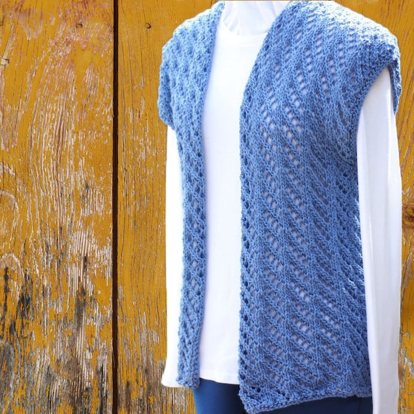 Knit Sweater Pattern, Knitted Vest Pattern, Knitting Pattern for Vest, Knitting Patterns for Sweaters, Lace Knit Vest Design, Lace Knitting