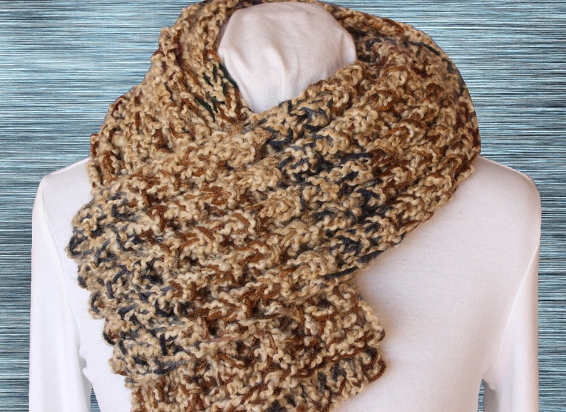 Chunky Knit Scarf Pattern Knitted Scarf Patterns Free Etsy UK