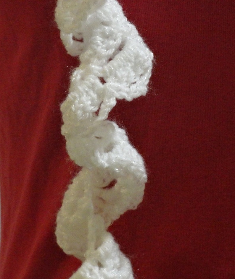 Crochet Scarf Pattern, Lace Crocheted Scarf Design, Lace Twirl Crocheted Spiral Scarf Pattern, Gift to Crochet, Sale Crochet Patterns image 3