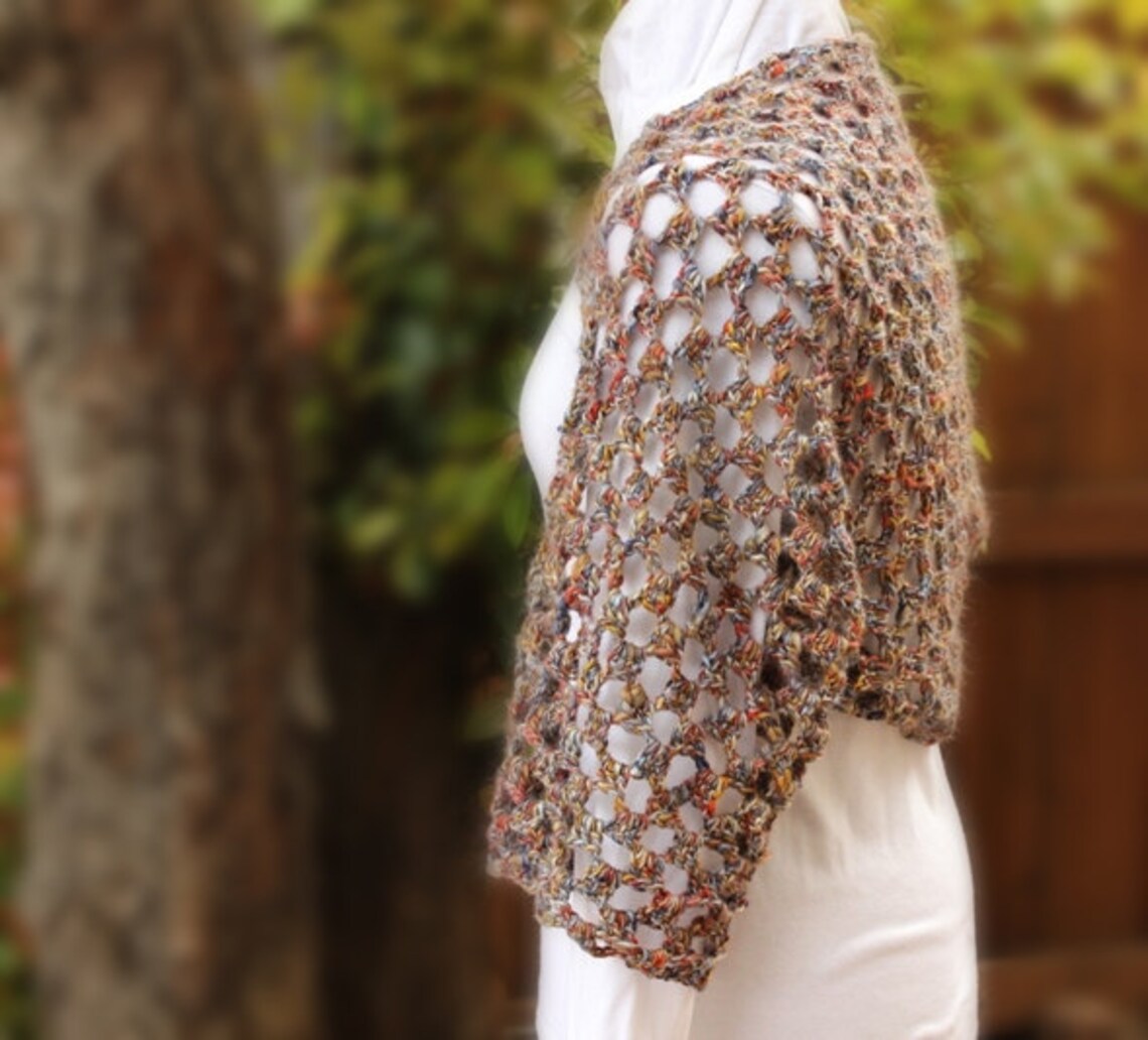Crocheted Shrug Pattern Crochet Patterns for Shrugs Easy to Etsy