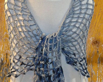 Patrones fáciles para tejer chales a crochet: Chal de crochet "Cadenas de amor"