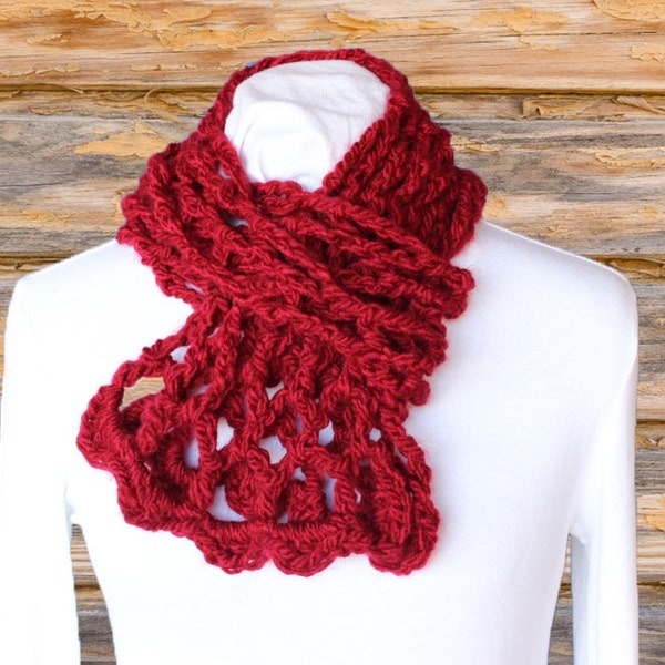 Easy to Crochet Scarf Pattern, Trellis Crochet Cowl Pattern, Chunky Crochet Cowl Patterns, Quick to Crochet Projects, Crochet Pattern