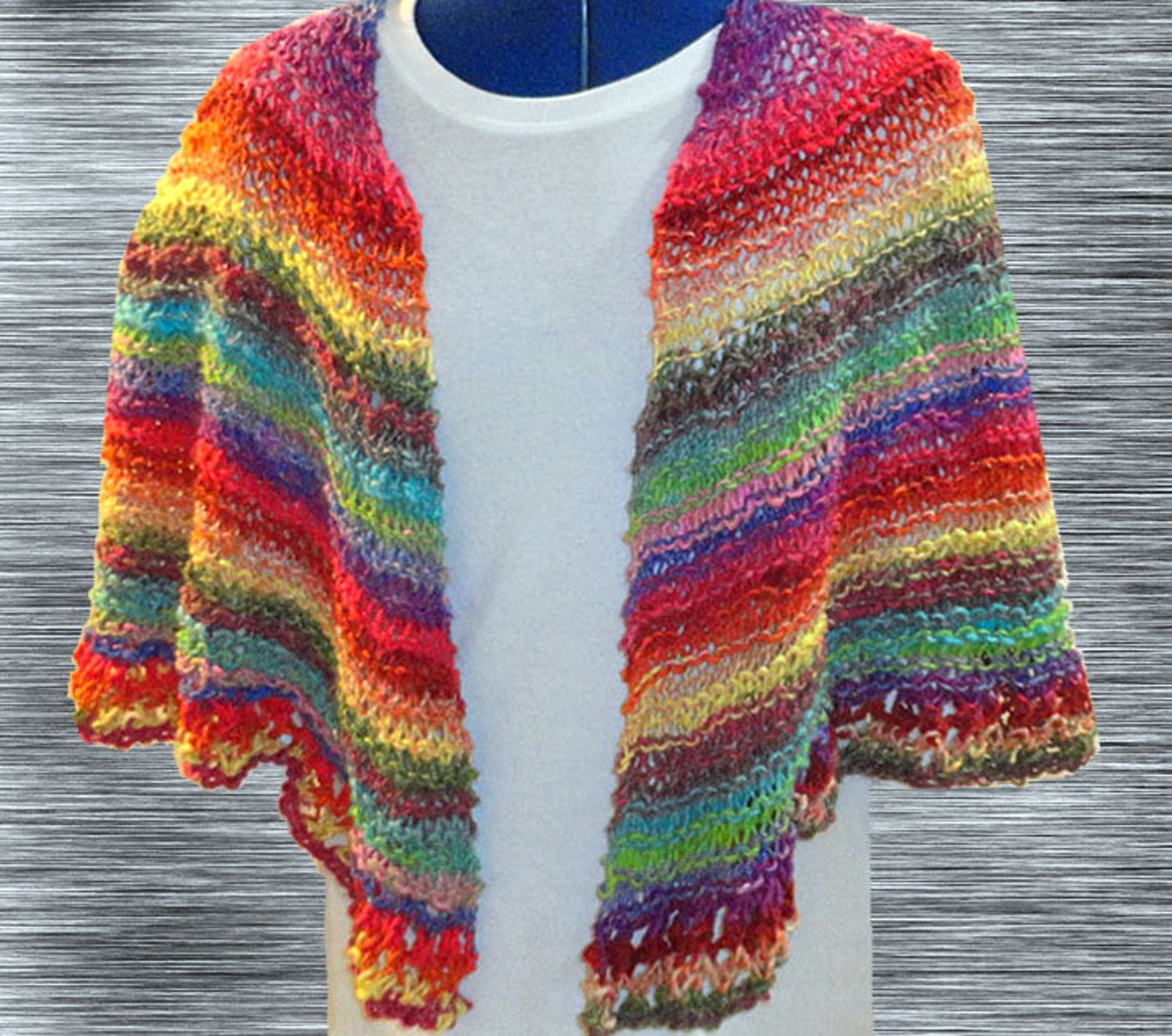 Knit Shawl Pattern Easy Knitting Pattern Easy to Knit Prayer Etsy