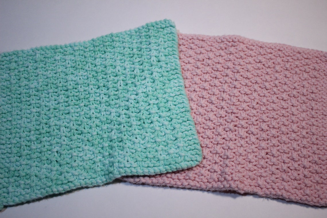 Knit Dishcloth Pattern Easy to Intermediate Knitting Pattern Etsy