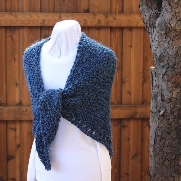 Knit Shawl Pattern, Prayer Shawl Pattern using Homespun Yarn, Knitted Shawl Pattern plus a Free Knitting Pattern, Easy to Knit Shawl Pattern