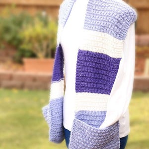 Knitting Pattern for Scarf with Pockets, Easy to Knit Pattern for Scarf, Knit Scarf Pattern, Striped Knit Scarf Design, Gift to Knit