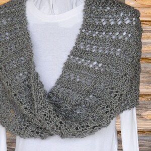 Mobius Knit Wrap Pattern, Strickmuster, Lace Stripe Mobius Knit Cowl, Mobius Knitting Patterns, Strickmuster für Anfänger