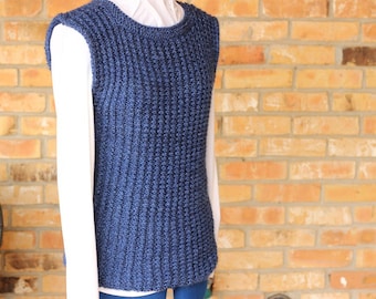 Knit Tunic Pattern, Simple Knit Sweater Pattern, Knitting Pattern for Sweater, Knitted Vest Patterns, Knit Pattern for Heartland Yarn