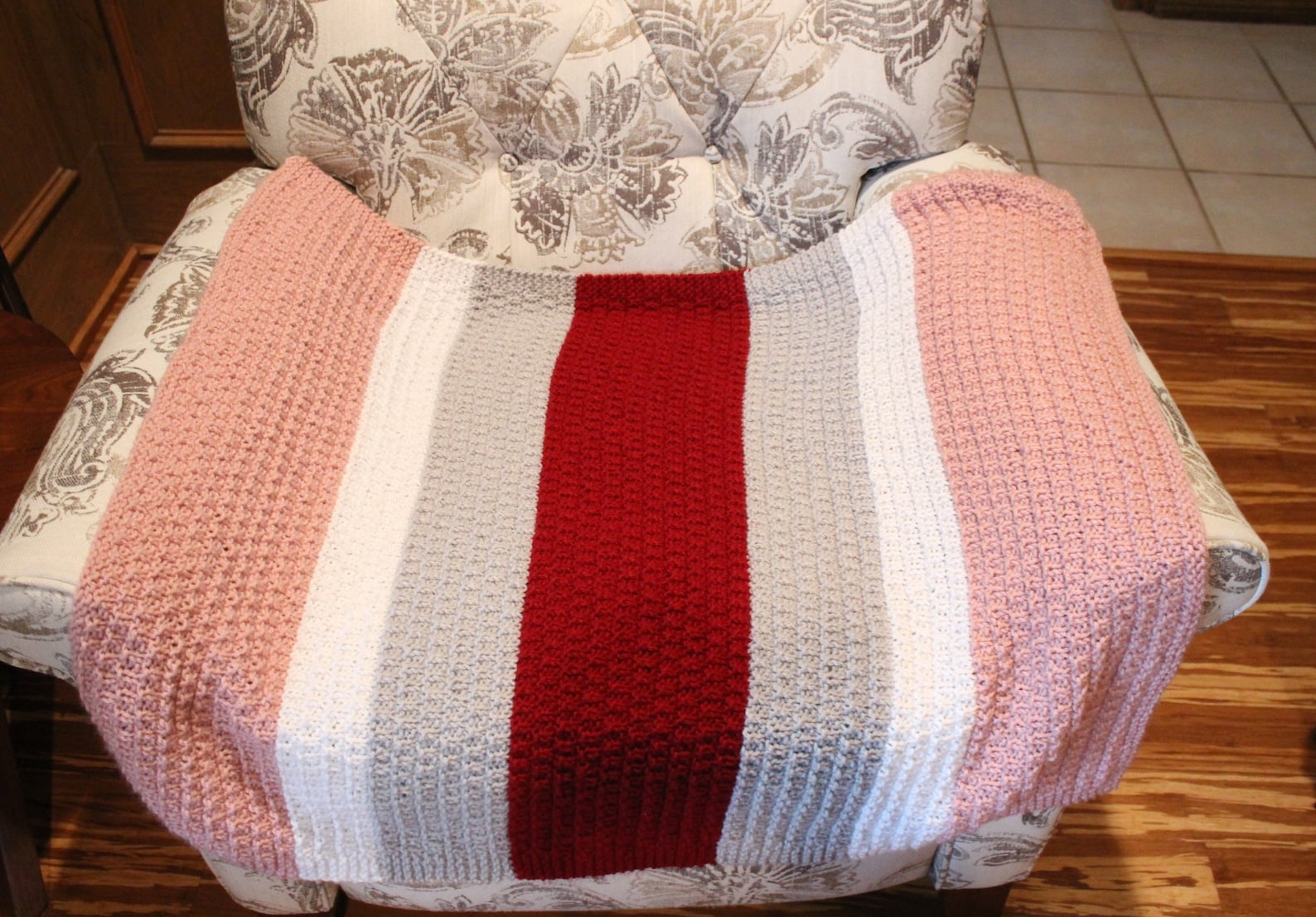 Knitting Pattern for Lap Blanket, Knit Pattern for Small Blanket, Wheel