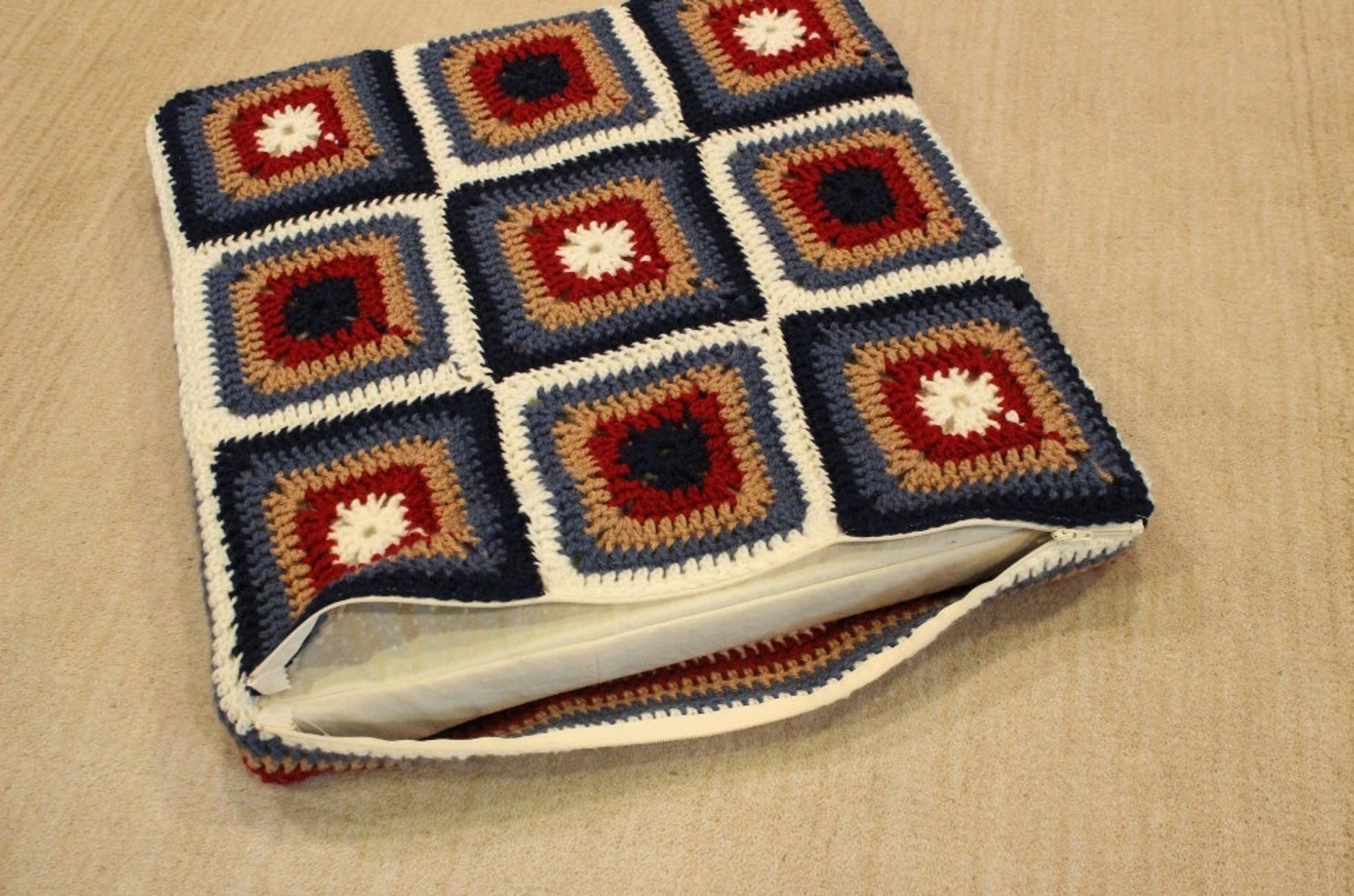 Crochet Pattern for Square Floor Pillow Meditation Cushion Etsy Hong Kong